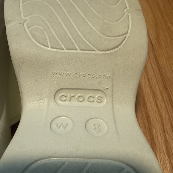 Crocs Skyline Slides Platform Sandals Bone 208182-2Y2 Women's US 8 - Picture 5 of 8